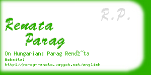 renata parag business card